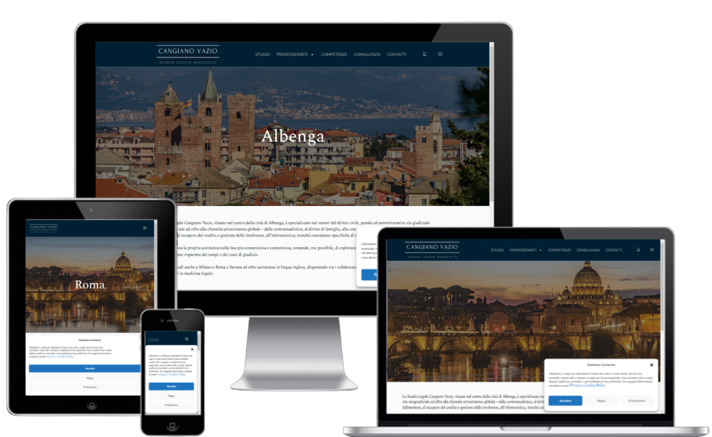 Sito web Studio Legale Avvocati Cangiano Vazio