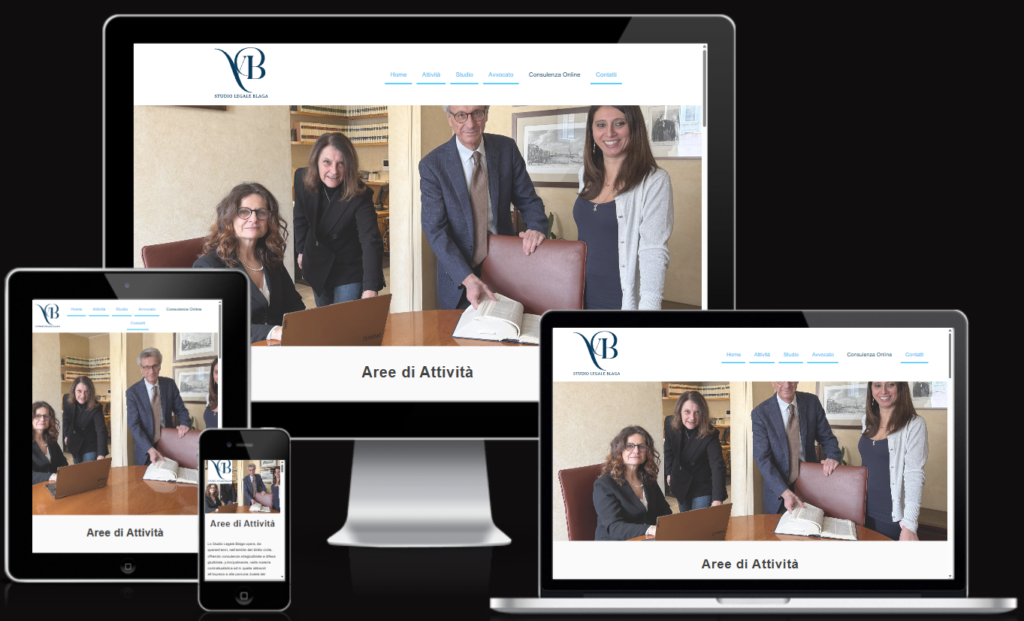 Realizzazione del sito web per lo Studio Legale Blaga di Milano