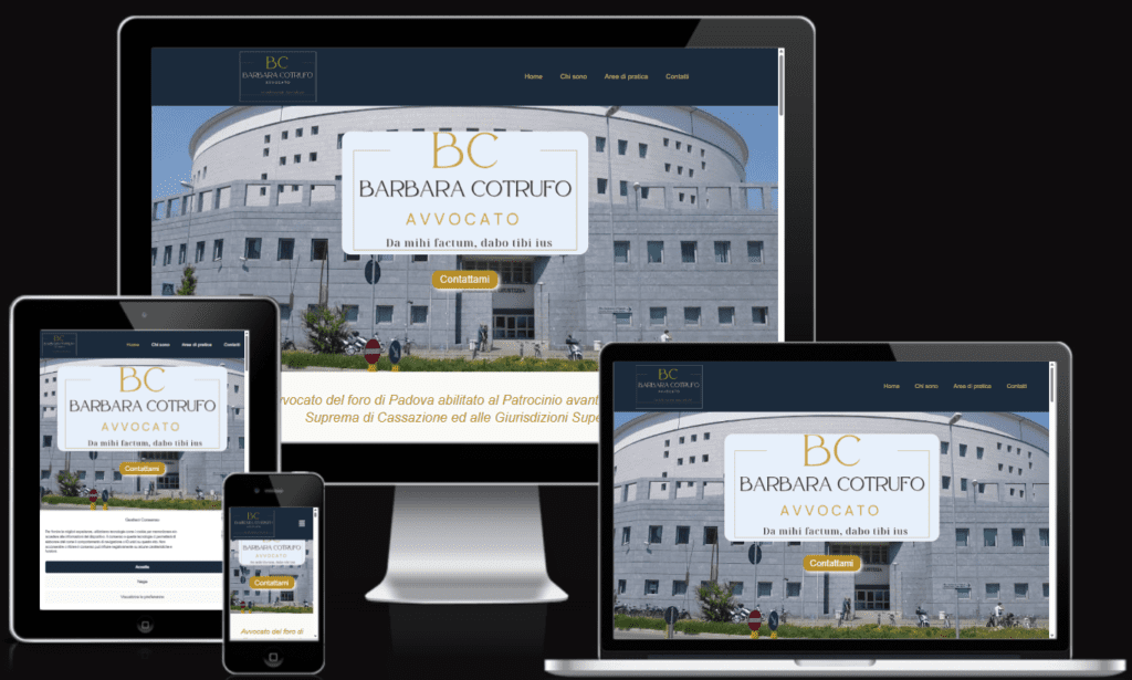 Sito web onepage Avvocato Barbara Cotrufo Padova