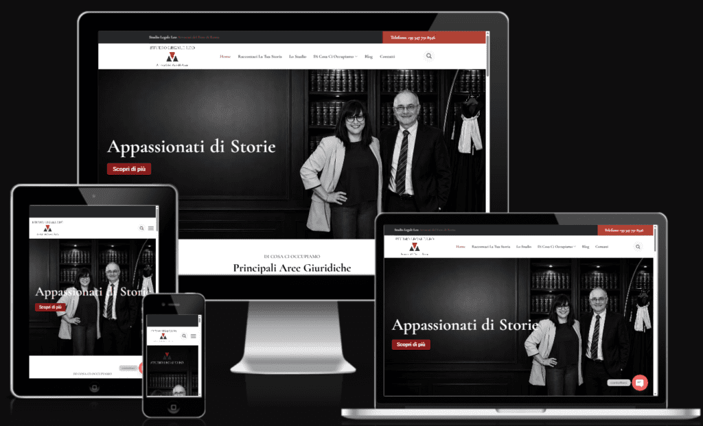 Migrazione e realizzazione sito web Studio Legale Leo Roma