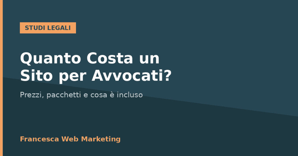 Costo sito web per Studi Legali e Avvocati